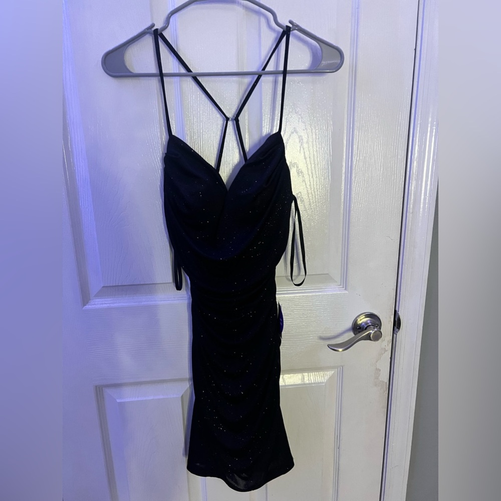 black sparkly windsor dress